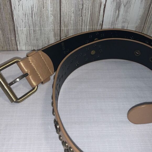 Vintage 90s Y2K Tan Studded BoHo belt Size Large - Picture 14 of 14